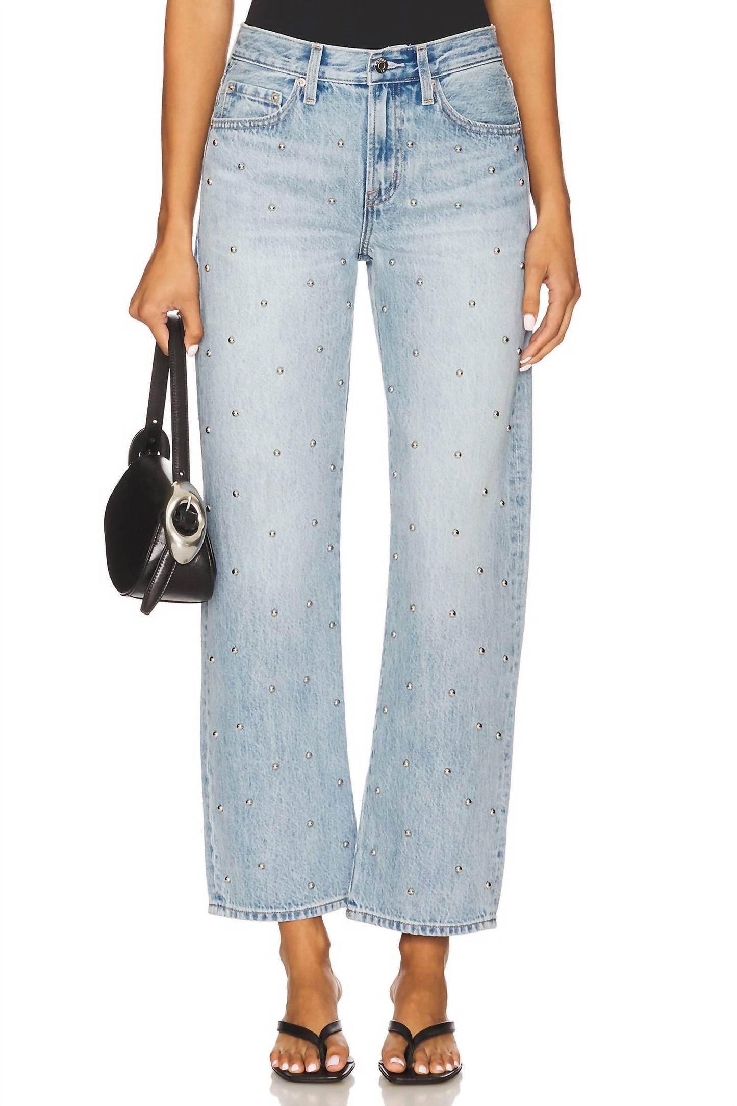Pistola - Lexi Mid Rise Bowed Straight Jeans