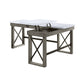 Talmar Marble Top Weathered Writing Desk With Lift Top
