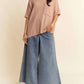 Trendsi - Davi & Dani Patch Pocket Wide Leg Culotte Jeans