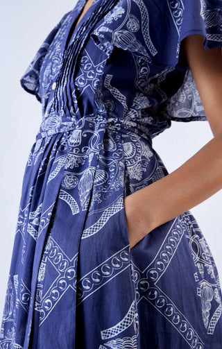 Beyond By Vera - Leni V Neck Midi Dress