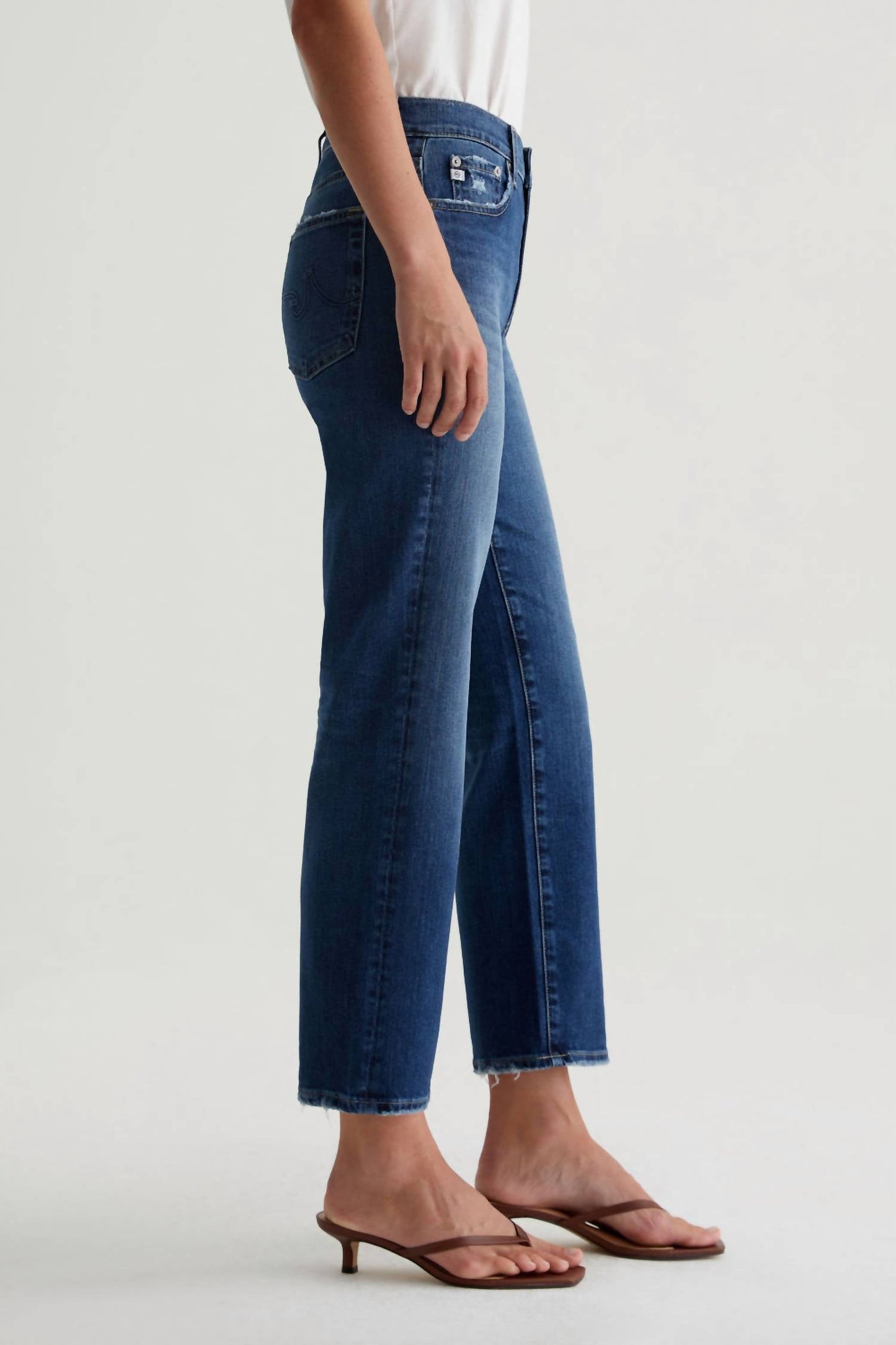 Ag Jeans - Brinley Mid Rise Straight Crop Jeans