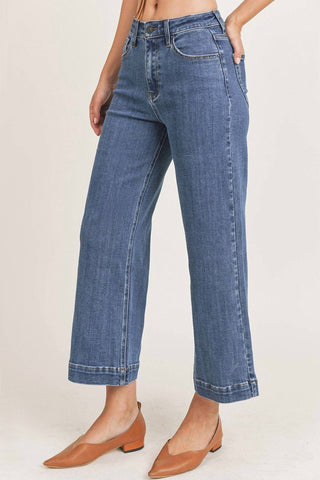 Risen - High Rise Ankle Wide Leg Jeans