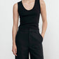 Enza Costa - Supima Baby Rib Cropped Fitted U Tank