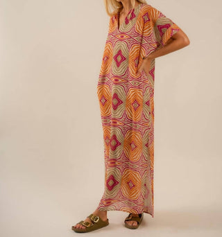Care Tucker - Beatrice Mesmerized Pattern Kaftan Dress