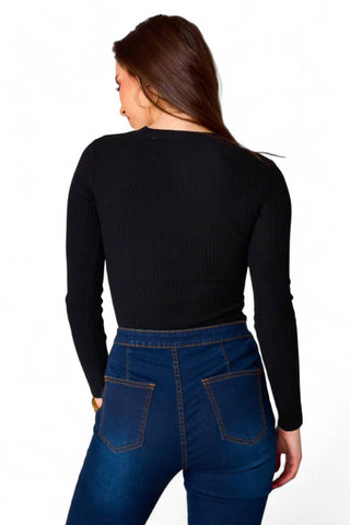 Buddylove - Nadia Long Sleeve Cutout Bodysuit