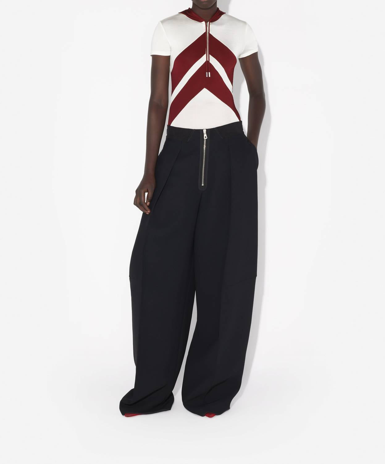 Jean Paul Gaultier - Viscose Baby Tee Shirt With Patch Detail And Hood