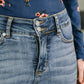 Judy Blue - High Waist Flare Tummy Control Double Button Waist Band Jeans