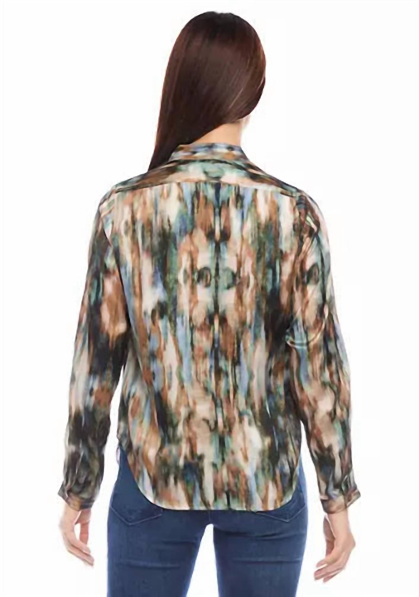 Karen Kane - Long Sleeve Placket Top