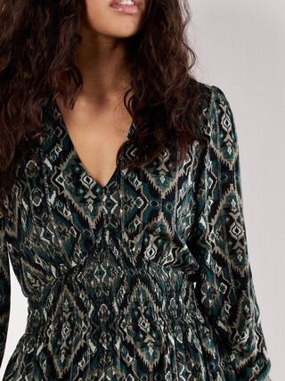 Apricot - Empire Smock Waist Tiered Dress