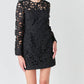 2.7 August Apparel - Eyelet Structured Mini Dress
