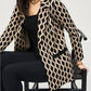 Joseph Ribkoff - Geometric Print Open Front Blazer Jacket