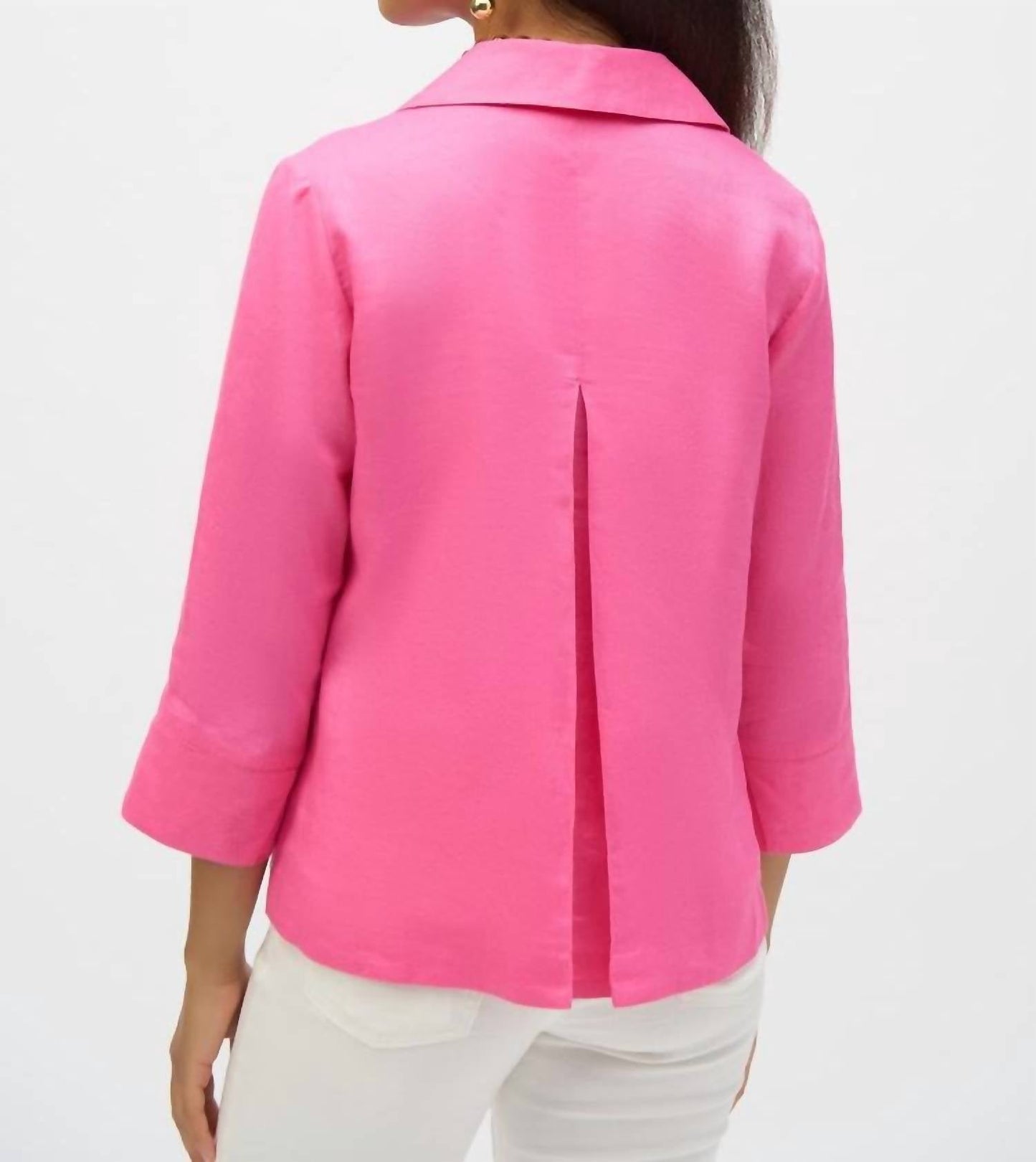 Joseph Ribkoff - Linen Boxy Shirt Collar Top