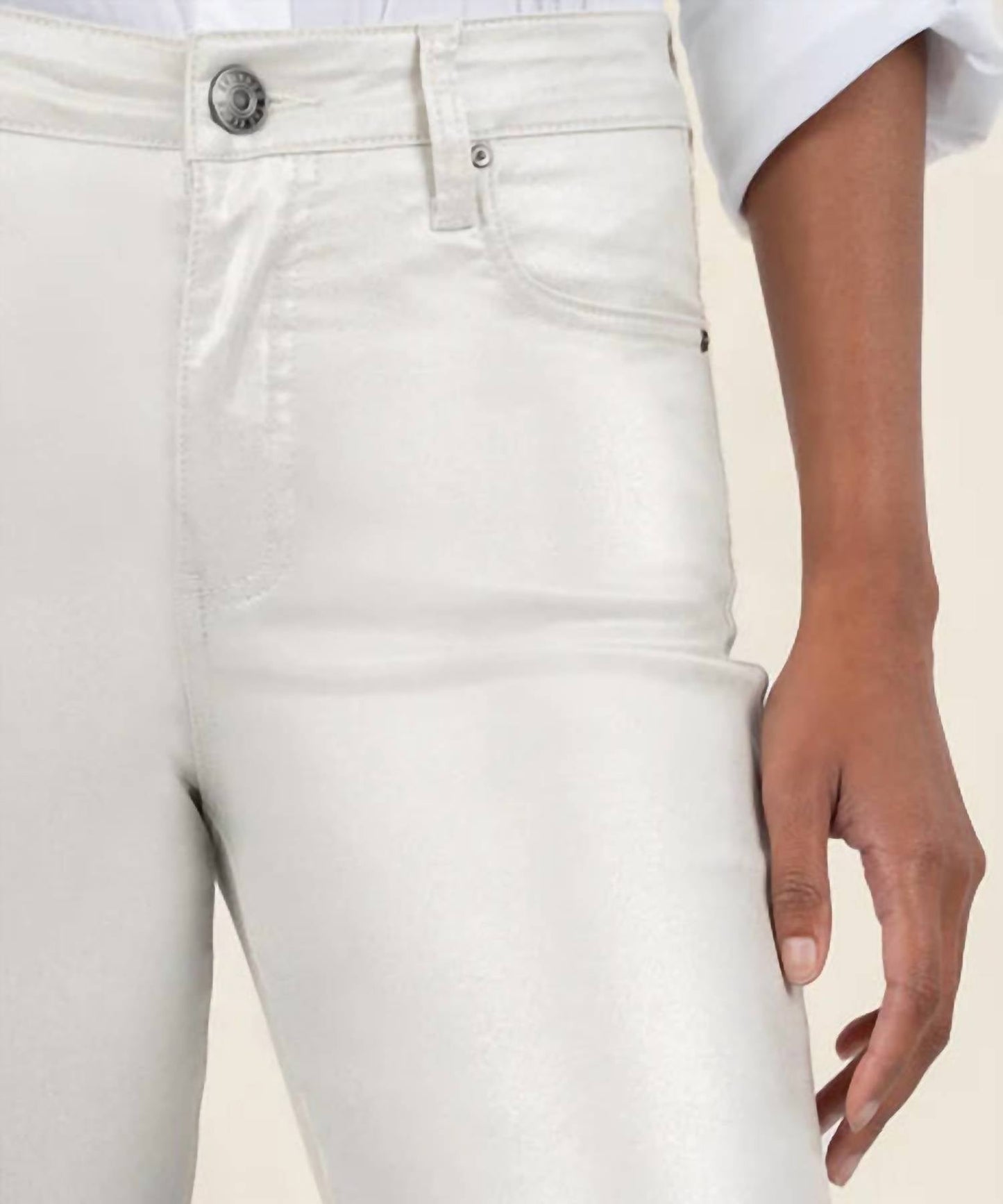 Kut From The Kloth - Kelsey Coated High Rise Fab Ab Ankle Flare Jeans
