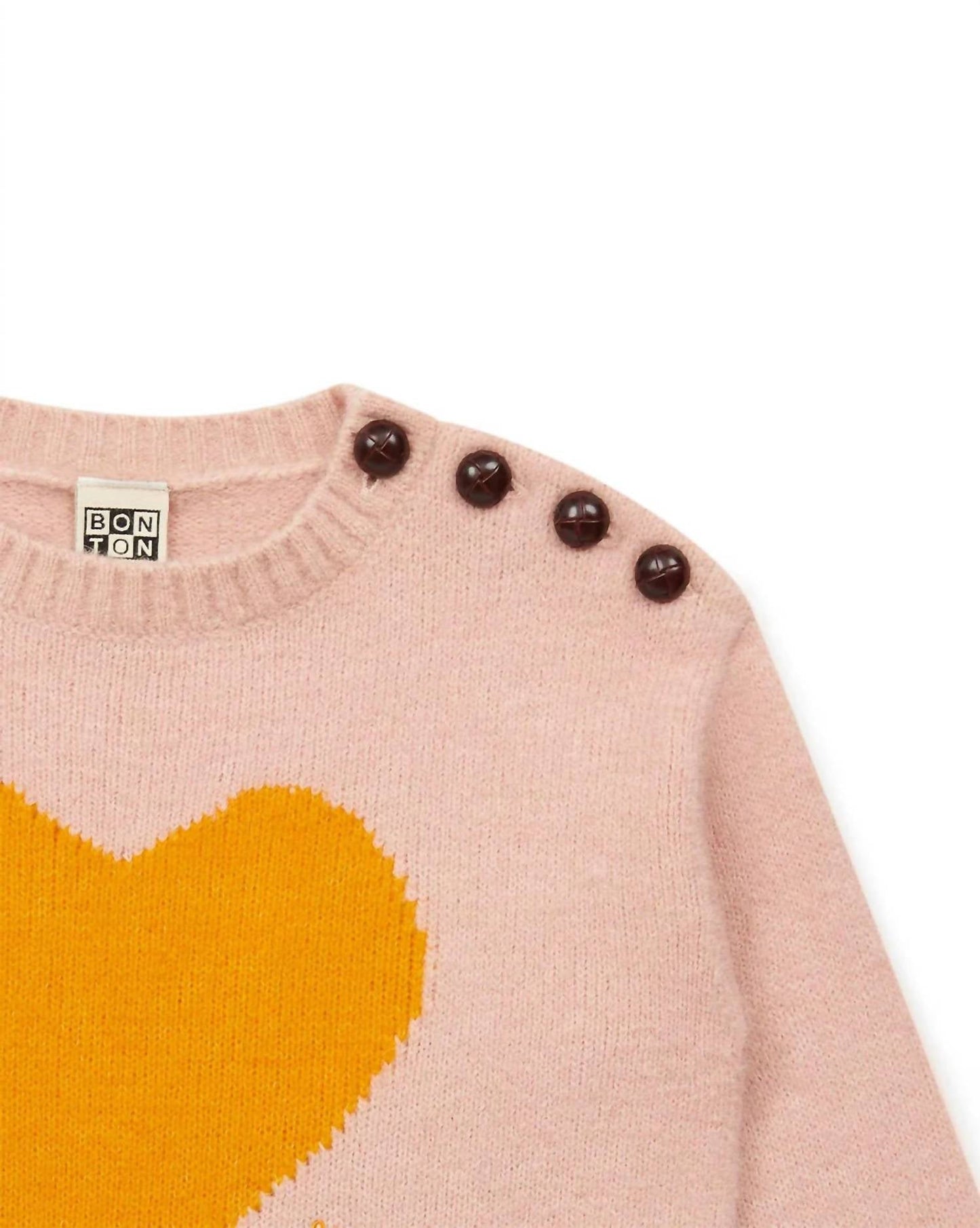 Bonton - Kid's Misty Heart Sweater