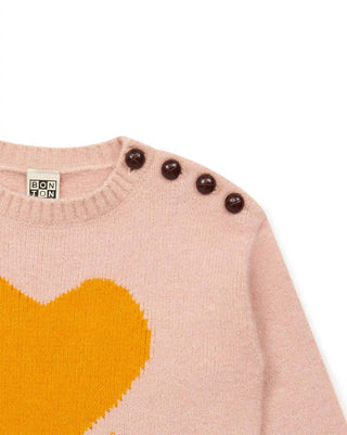 Bonton - Kid's Misty Heart Sweater