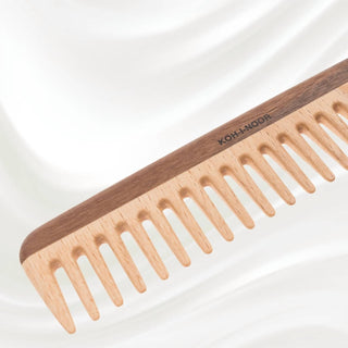 Koh-I-Noor Beauty Usa - Women's Legno Beech And Kotibe Wood Wide Spread Tooth Comb