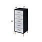 Myles Jewelry Armoire - Black / Silver / Gold
