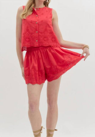 Entro - Eyelet Sleveless Top