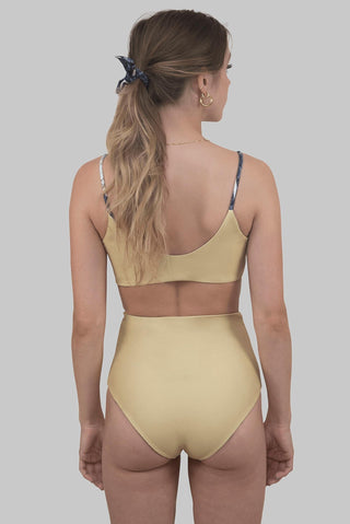 Wolven - Reverie Reversible High-waisted Bikini Bottom