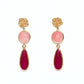 Avenue Chic - Women's Rose Teardrop Earrings