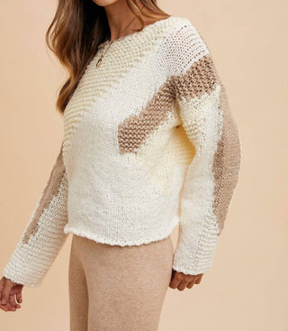 Anniewear - Color Block Chunky Sweater Top