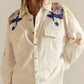 Free People - Take Flight Embroidered Shirt