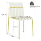 4 Piece Set Of Modern Color Block Designed Single Chairs With Folding Square Table