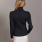 Alashan Cashmere - Fine Marino Mitra Lurex Rib Turtle Neck Top