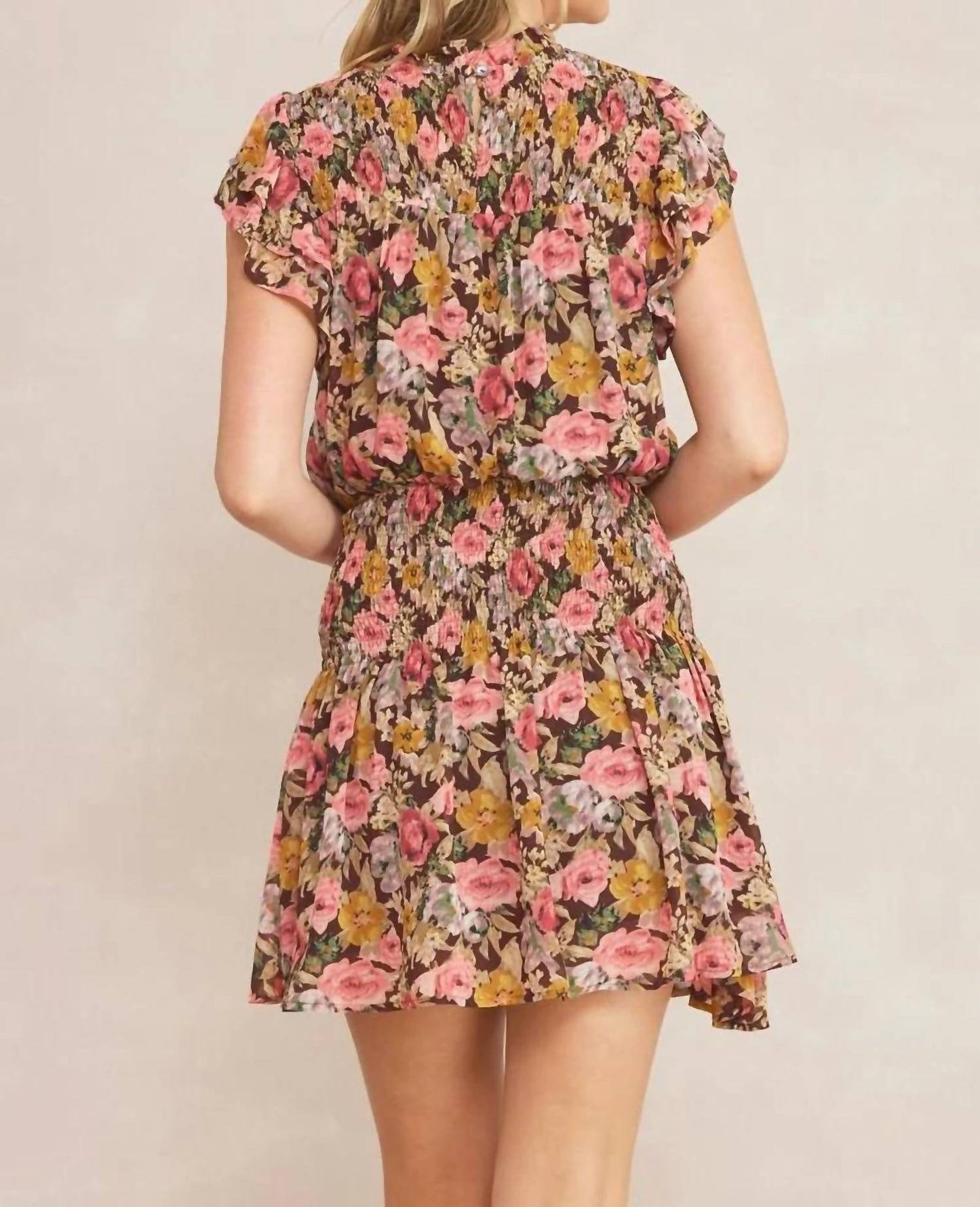Entro - Floral Smocked Dress