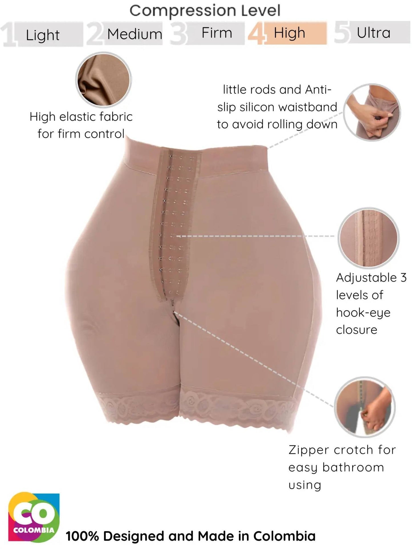 Siluets - High Waist Tummy Control Shapewear Shorts
