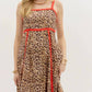 Entro - Leopard Sundress with Ric Rac Trim