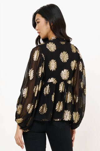 Oliphant - Mandarin Balloon Floral Top