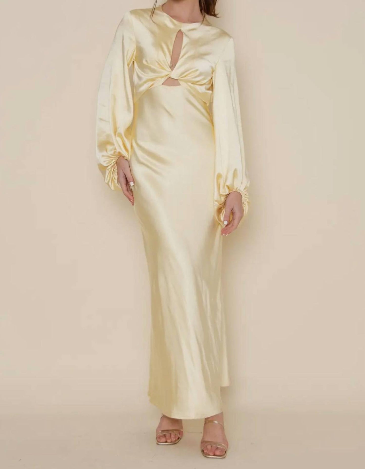 Fore Collection - Della Balloon Sleeve Maxi Dress