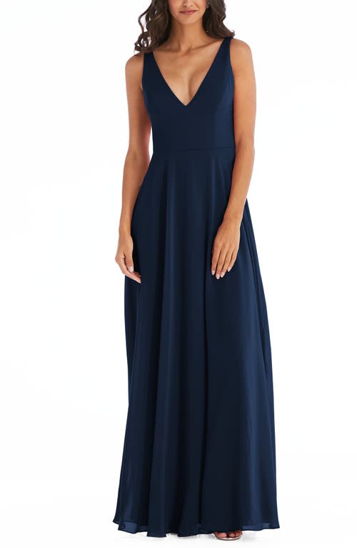 After Six Chiffon Gown in Midnight, Size 2