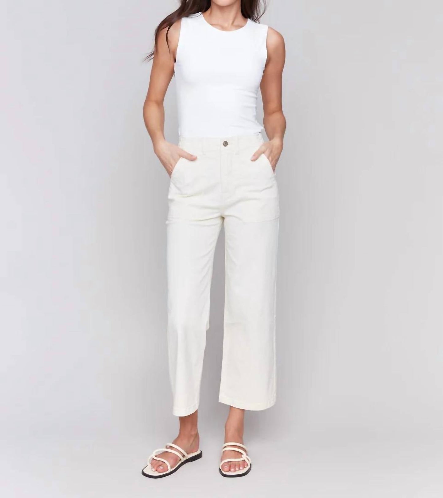Charlie B - Cropped Utility Pocket Pants