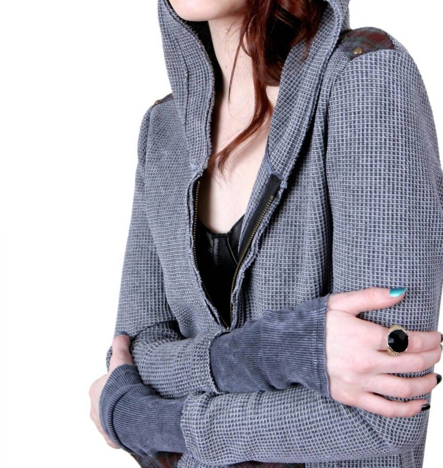 Tough Luv - 90's Seattle Thermal Tunic Hoodie