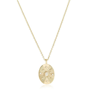 Eklexic - Women's Opulent Opal & Cubic Zirconia Necklace