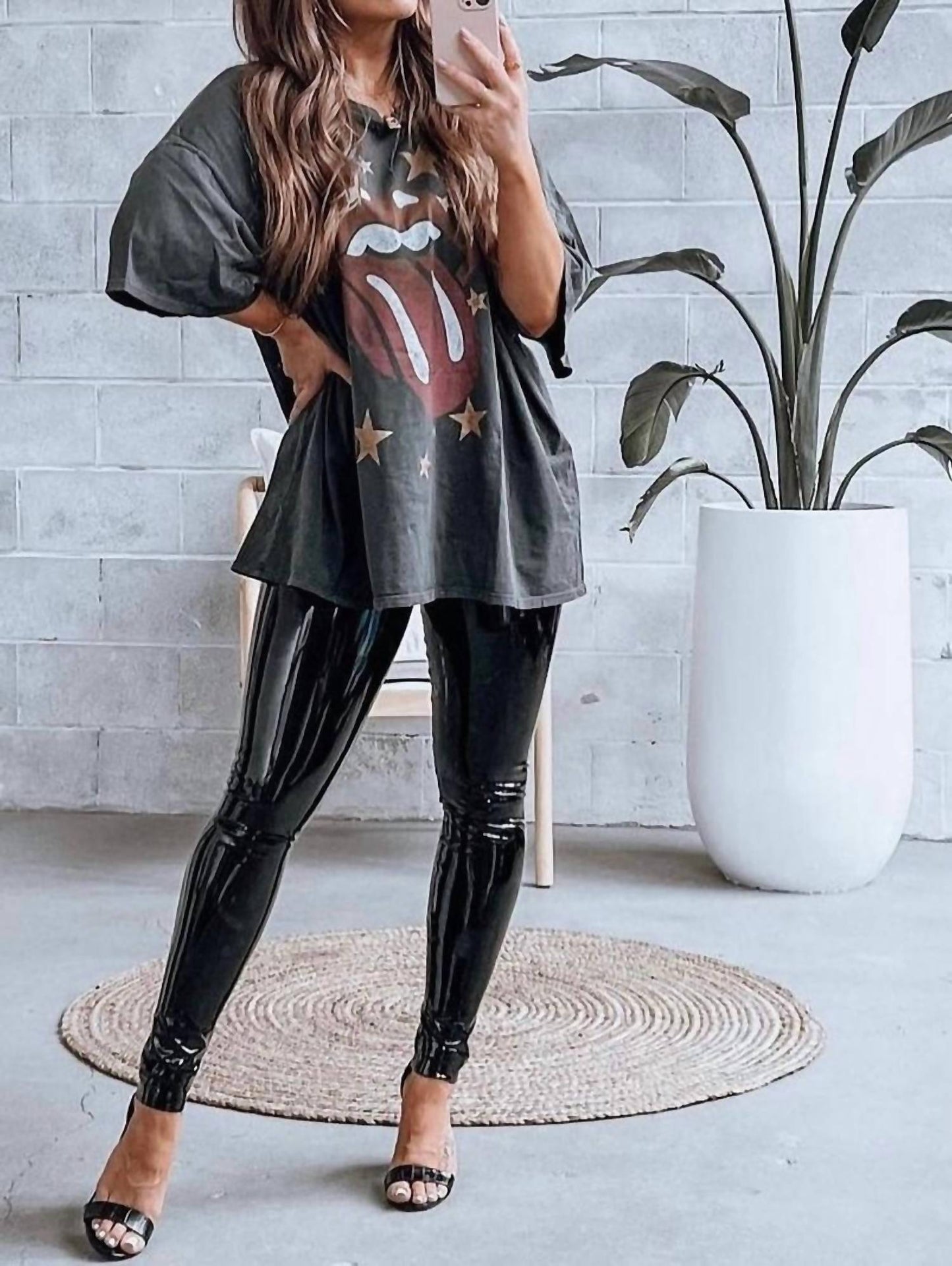 Commando - Control Faux Patent Leather Leggings
