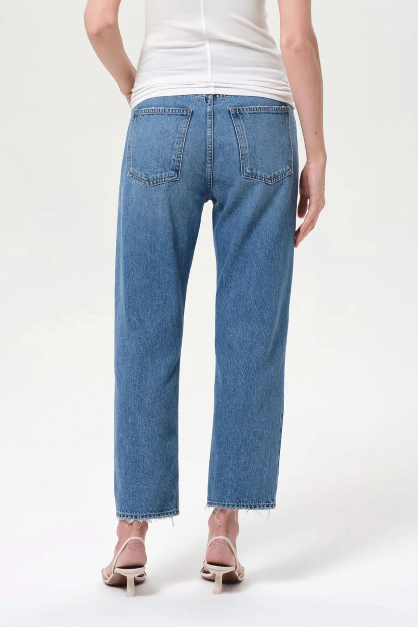 Agolde - 90's Crop Mid Rise Straight Jeans