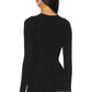 Enza Costa - Textured Rib Long Sleeve Crew Top