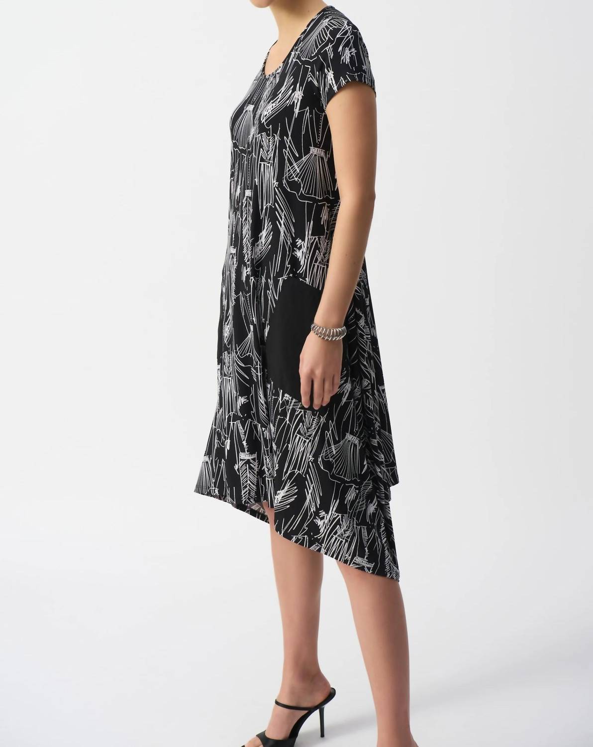 Joseph Ribkoff - Sketch Print Short Sleeve Dress