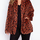 Pj Salvage - Leopard Print Cozy Shearling Cardigan Recoca