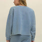 Z Supply - Delphine Knit Denim Sweatshirt