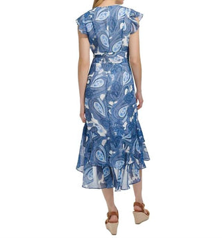 Tommy Hilfiger - Paisley Print Ruffled Midi Dress