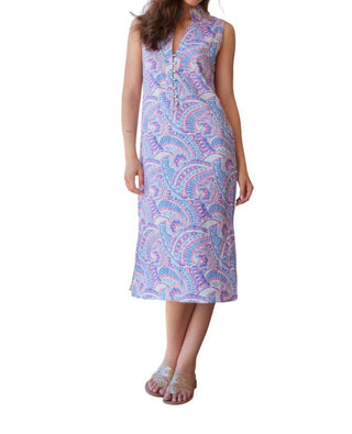 Sail To Sable - Sleeveless Button Front Midi Tunic Dress