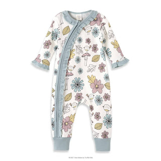 Tesa Babe - Baby Girl Mother Nature Zippered Long Sleeve Romper