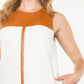Thml - Faux Cognac Sleeveless Mini Dress