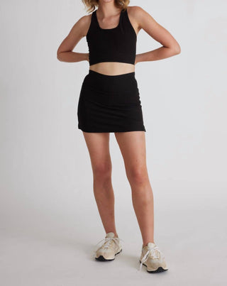 Wolven - Vegan Suede Finish Tennis Skirt