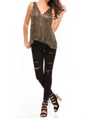 Parker - Fallon Sequin V-neck Top