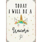 Paris Loft - Today I Will Be A Unicorn Wood Wall Art Decor
